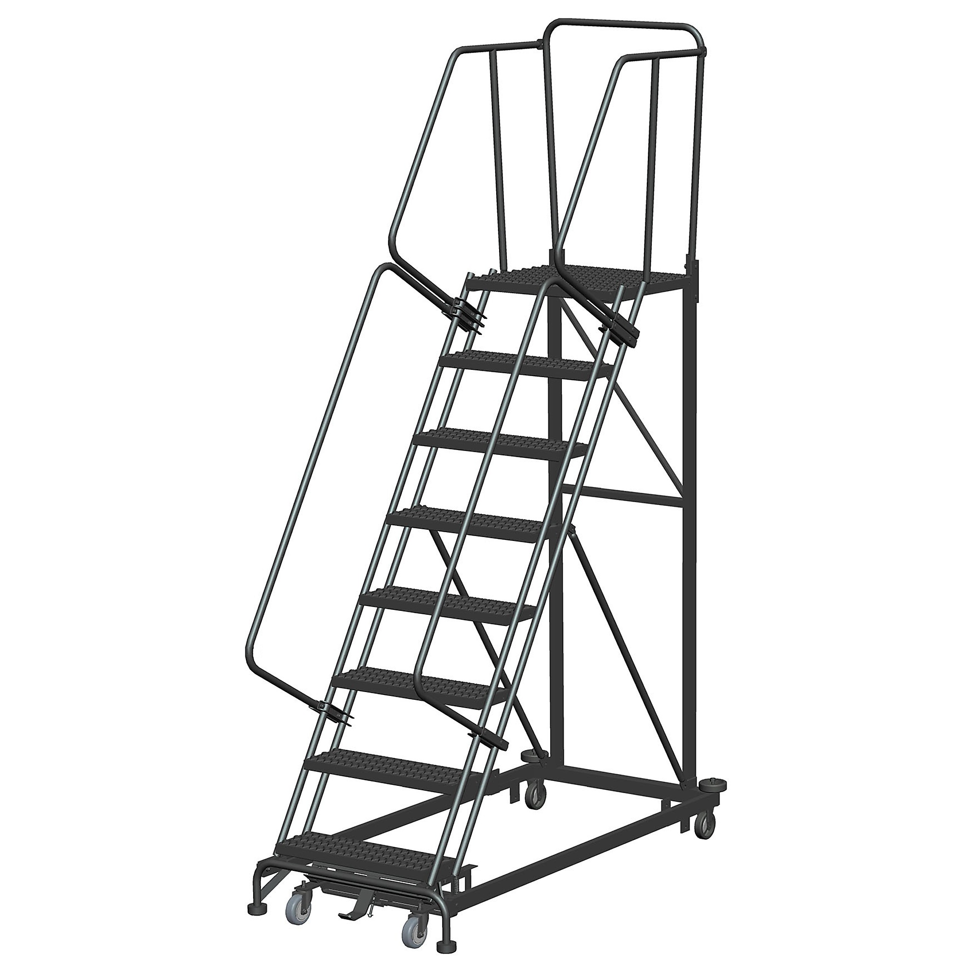 Ballymore, Rolling Ladder, Overall Height 110 in, Steps 8, Material Steel, Model# ML083221G